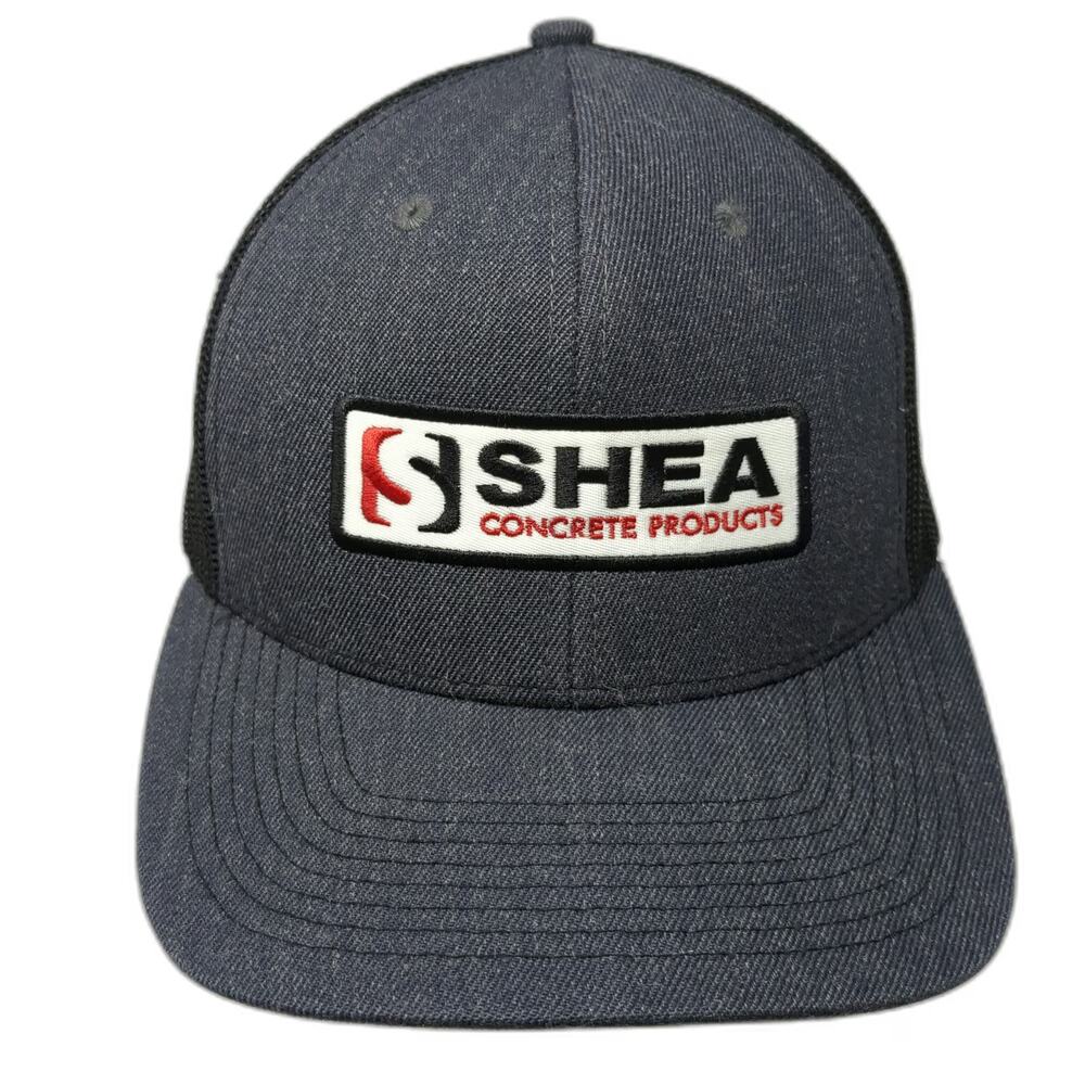 Fahrenheit Trucker Hat Gray One Size Shea Concrete Products Patch Mesh Snapback
